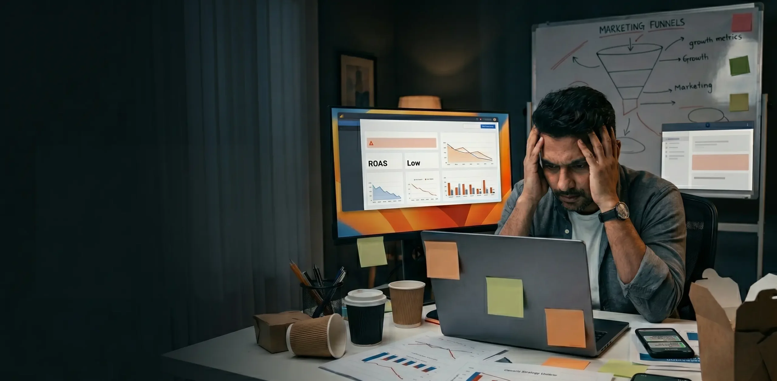 A founder reviewing dashboards that don't tell the real story