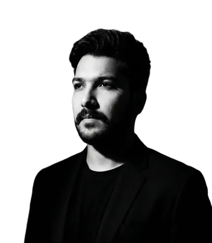 Akshay Nigam side profile — contemplative portrait of the consultant